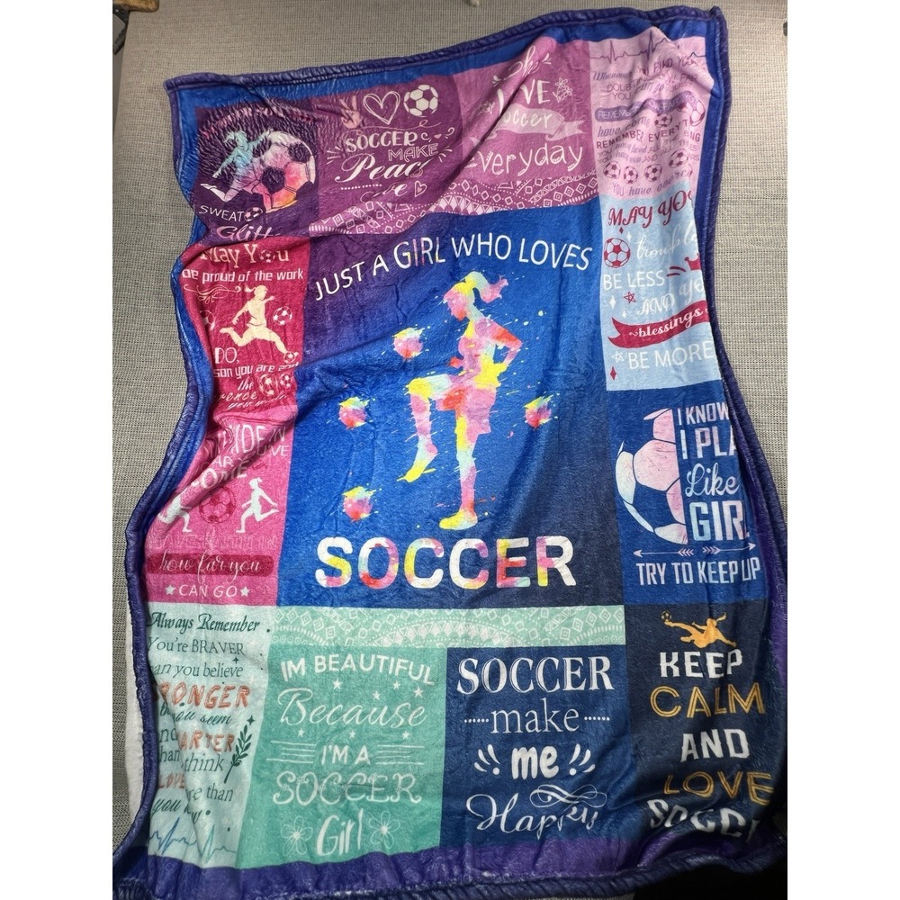 Soccer Gifts For Girls Blanket 50"x60" Lover/coach/team/player‎